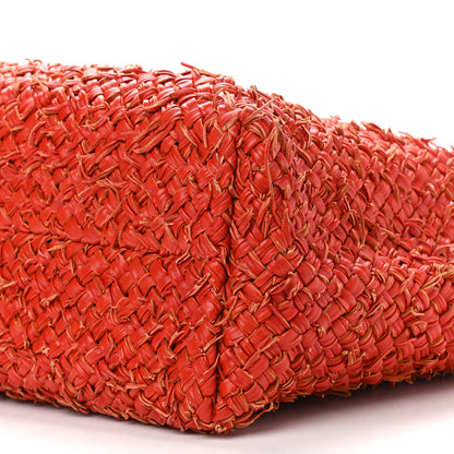 Bottega Veneta Chevre Intrecciato Fringe Netted Medium Cabat Tote Red 11 of 13