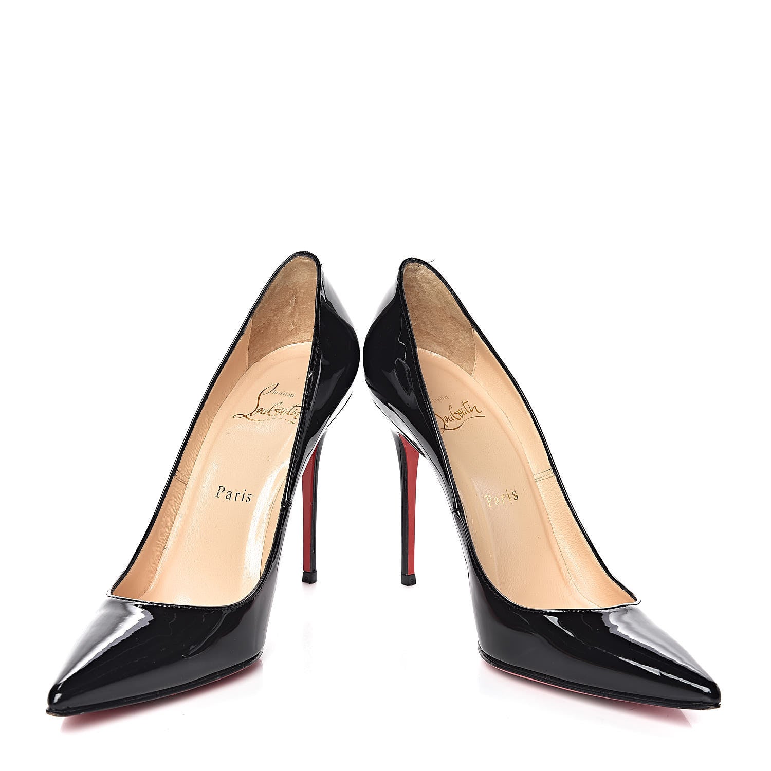 Christian Louboutin Patent Decollete 554 100 Pumps 38 Black 3 of 10
