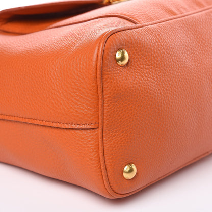 Miu Miu Vitello Phenix Shoulder Bag Papaya 8 of 10