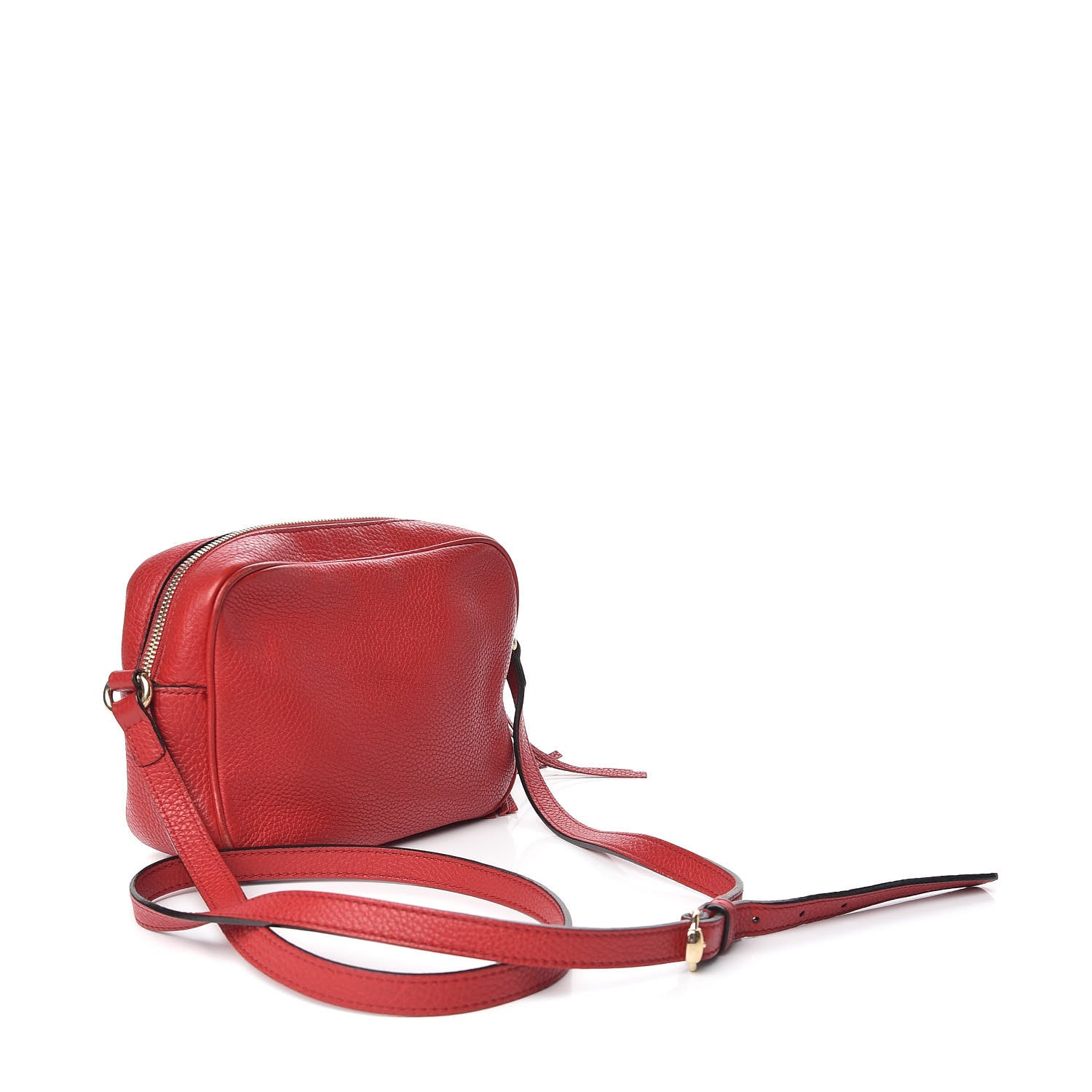 Gucci Pebbled Calfskin Small Soho Disco Bag Tabasco Red 3 of 19