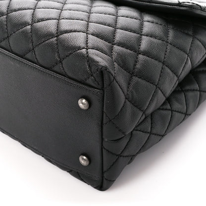 Chanel Caviar Quilted Large Coco Handle Flap Black 10 of 10
