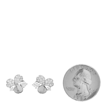 Tiffany Platinum Diamond Paper Flowers Cluster Earrings 2 of 4