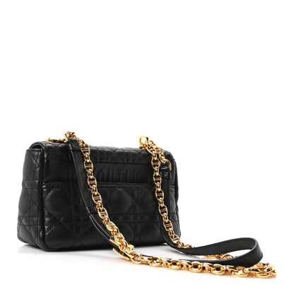Christian Dior Calfskin Cannage Small Caro Bag Black 2 of 10