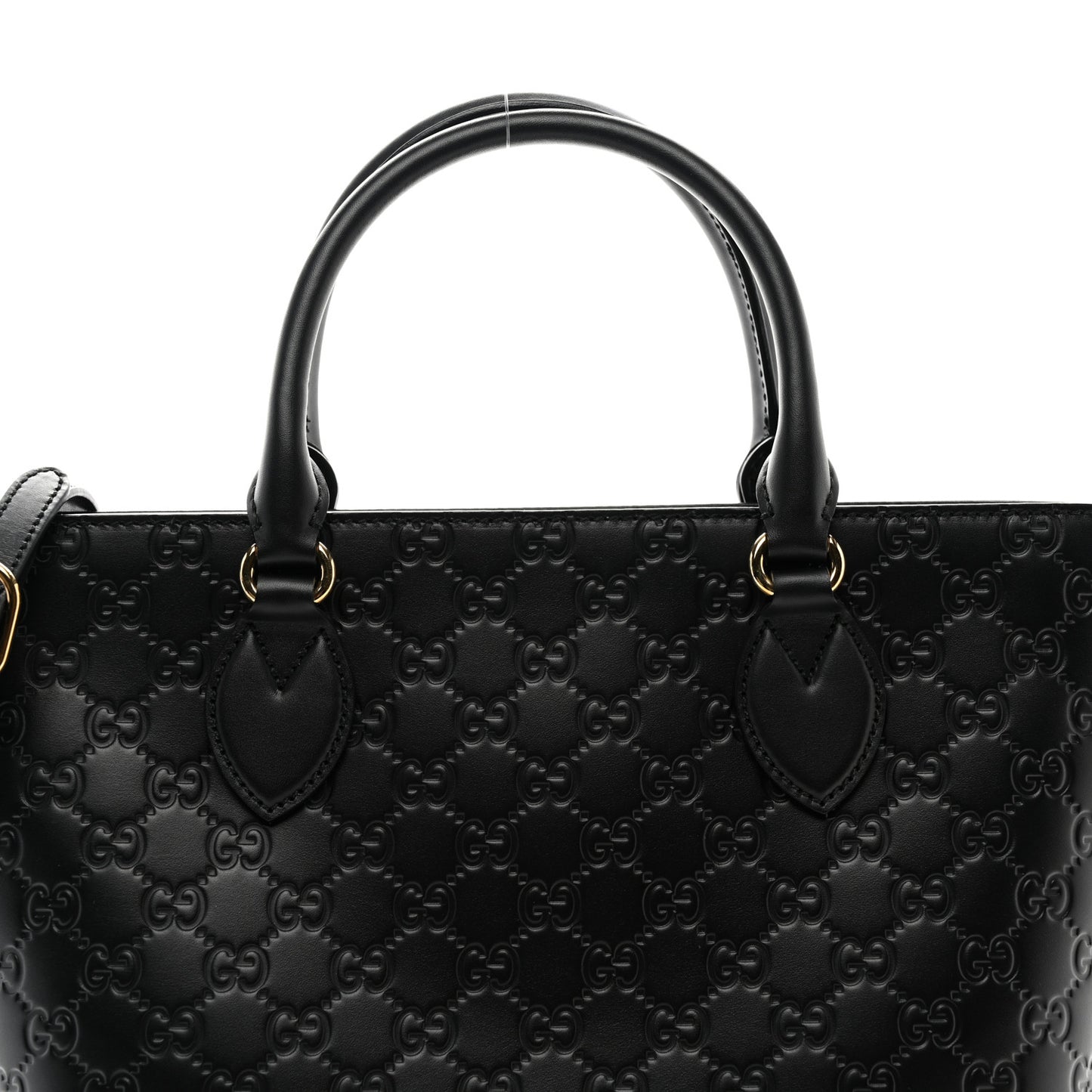 Guccissima Small Zippered Bucket Tote Black