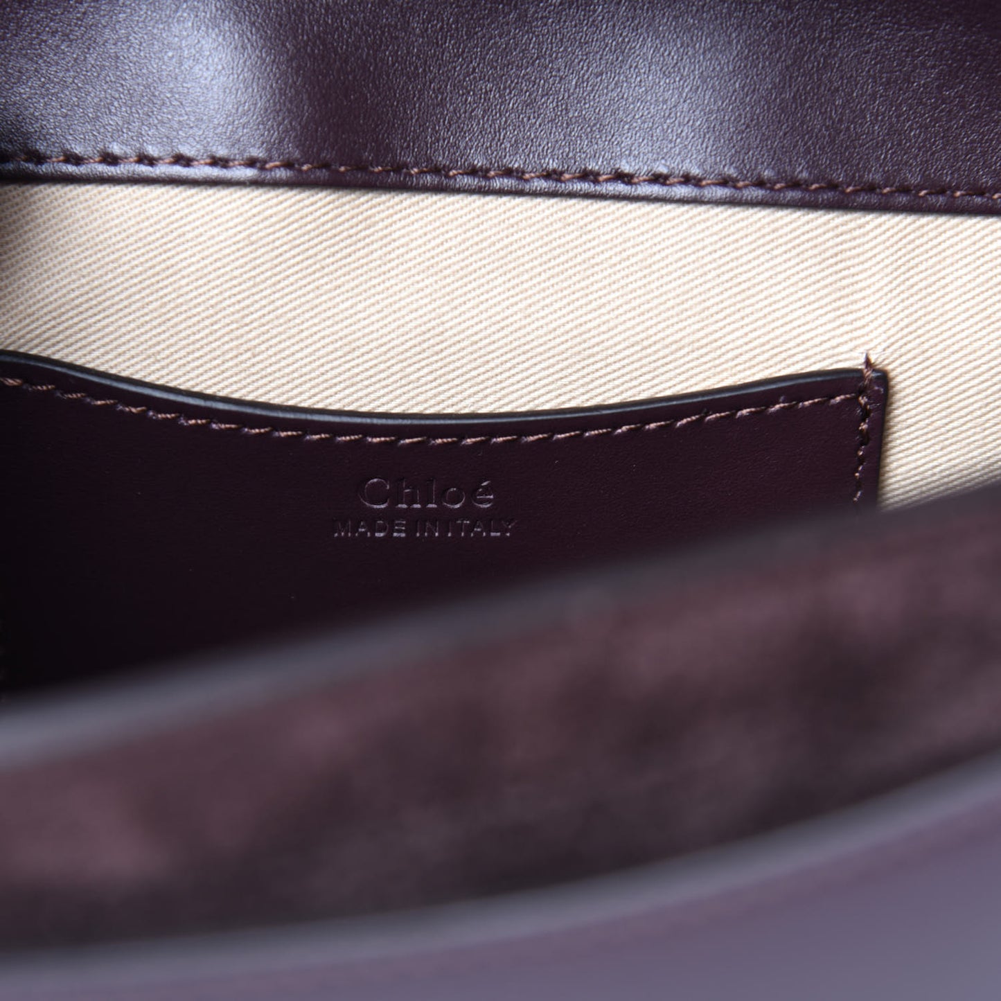 Calfskin Large Tess Bag Black Raisin