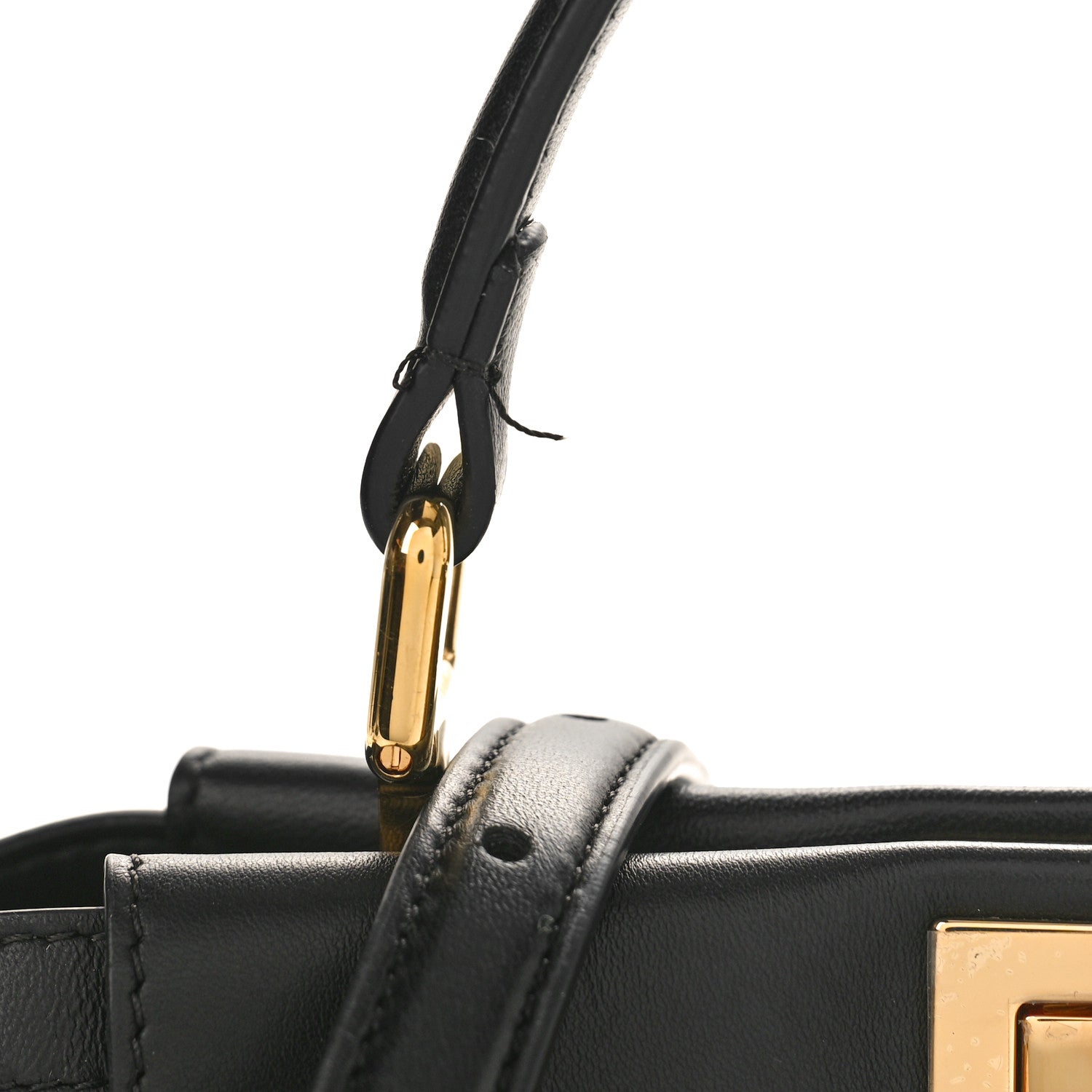 Fendi Nappa Mini Peekaboo Iconic Satchel Black 10 of 10