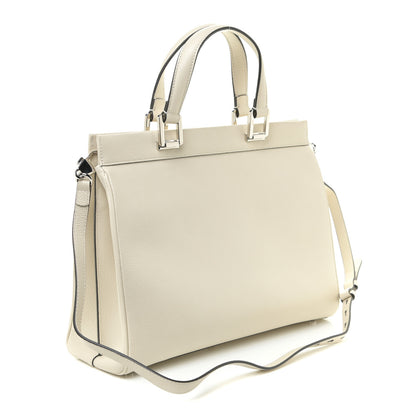 Gucci Grainy Calfskin Medium Zumi Top Handle Bag Mystic White 3 of 13