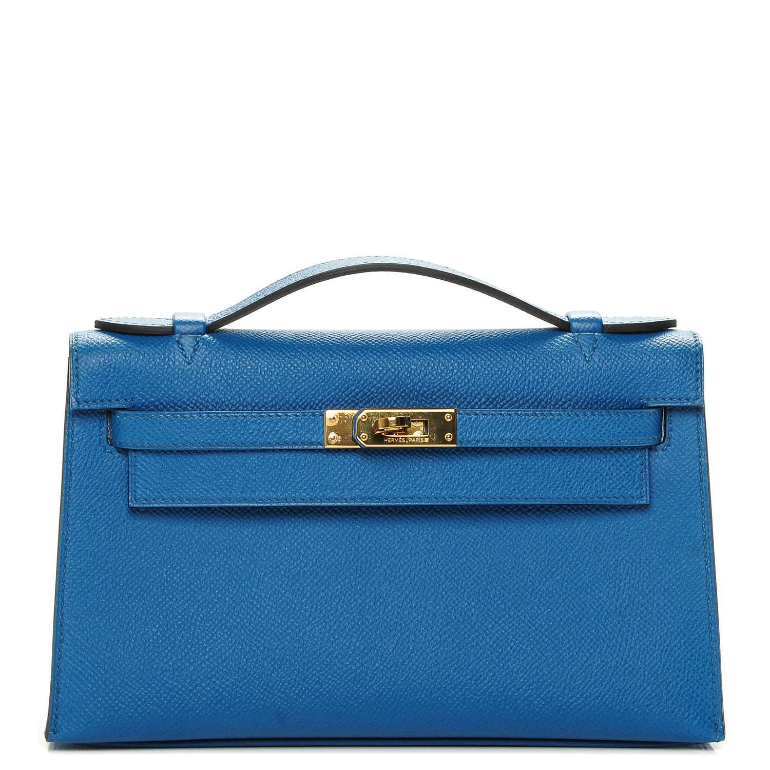 Hermes Epsom Kelly Pochette Clutch Bleu Izmir 1 of 19