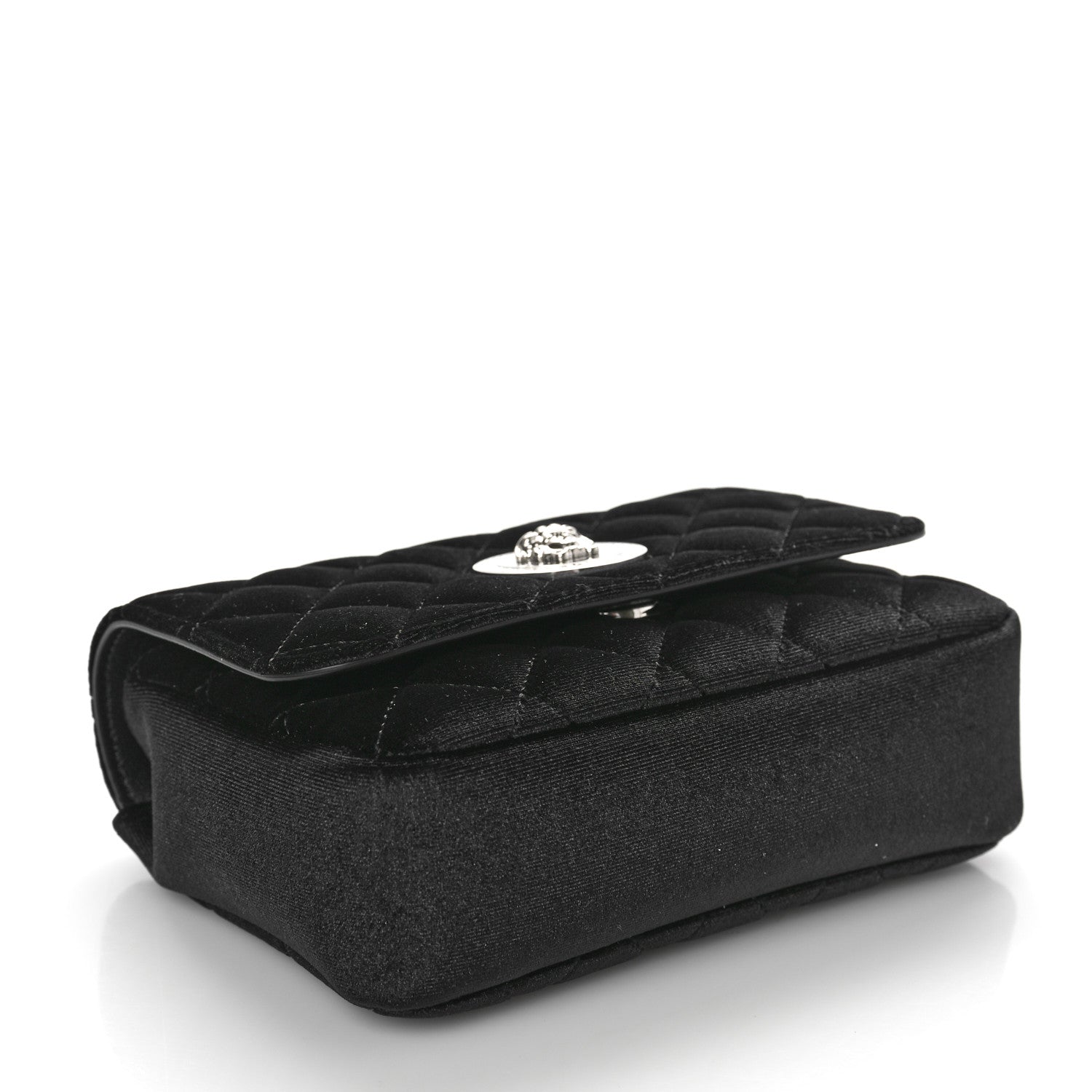 Versace Velvet Quilted Icon Crossbody Bag Black 9 of 11