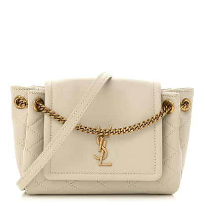 Saint Laurent Lambskin Quilted Monogram Mini Nolita Crema Soft 1 of 11