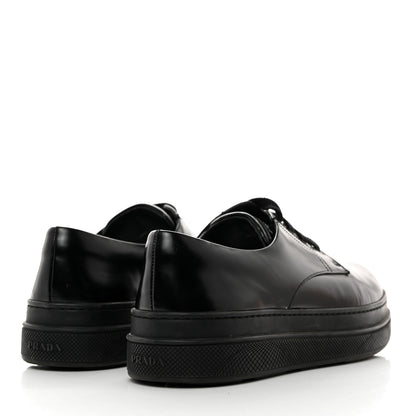 Prada Vitello Soft Low Top Sneakers 40.5 Black 4 of 8