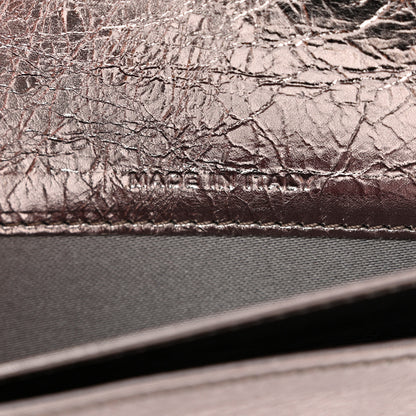 Chanel Metallic Aged Calfskin CC Bow Wallet Silver 8 of 12