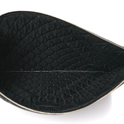 Chanel Calfskin Braided Large Cosmetic Case Black 5 of 10