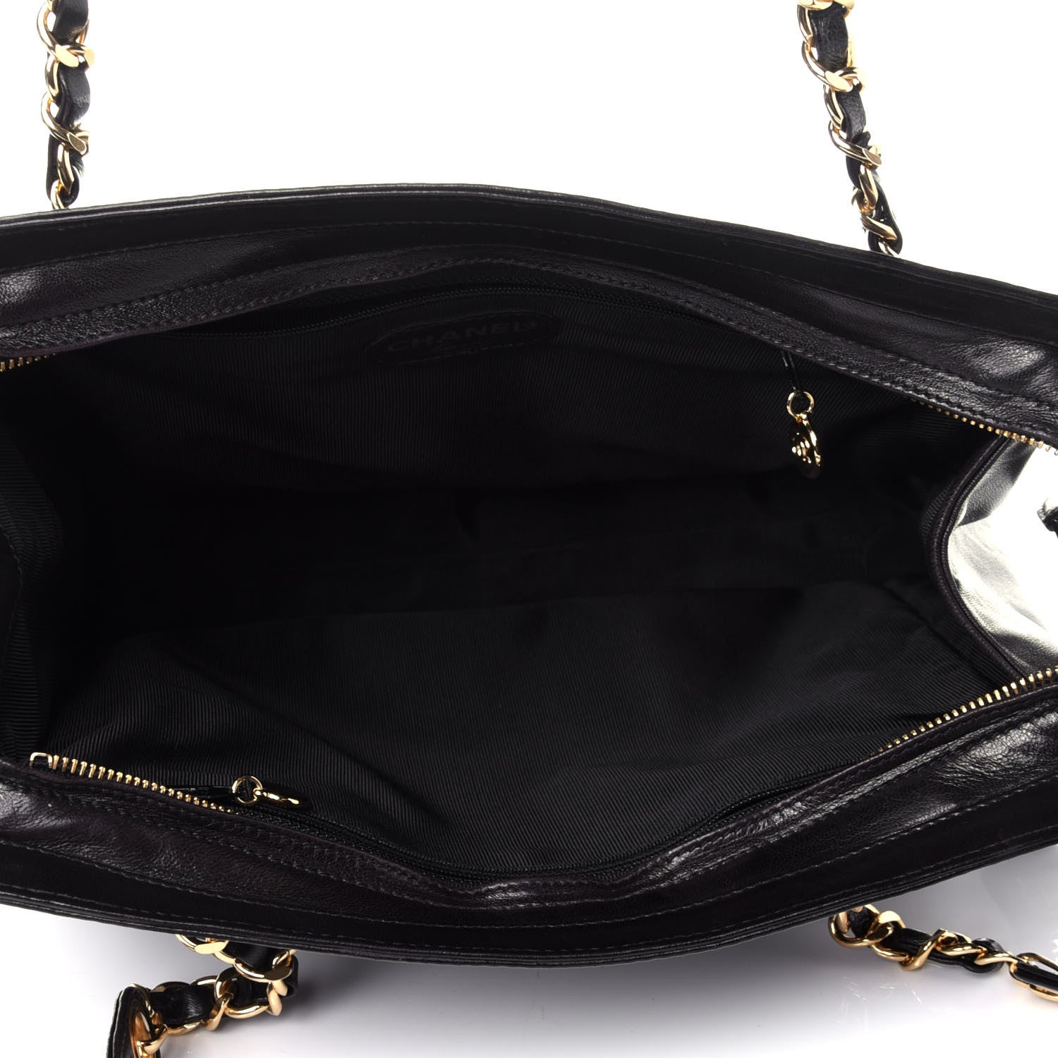 Chanel Lambskin CC Shoulder Bag Black 5 of 10