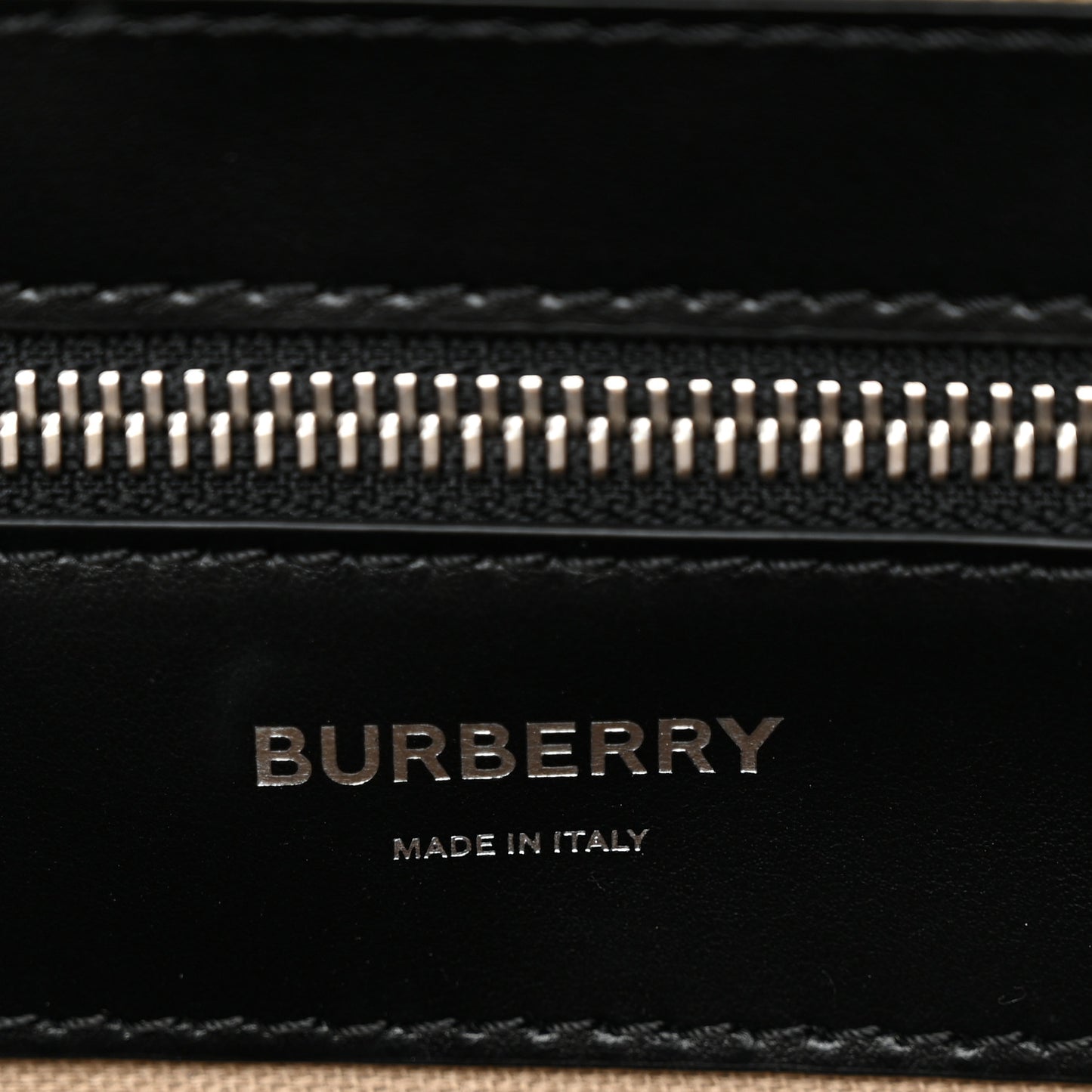 Calfskin Embossed TB Triple Stud Briefcase Black
