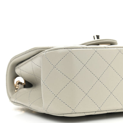 Chanel Lambskin Quilted Mini Square Flap Grey 9 of 11