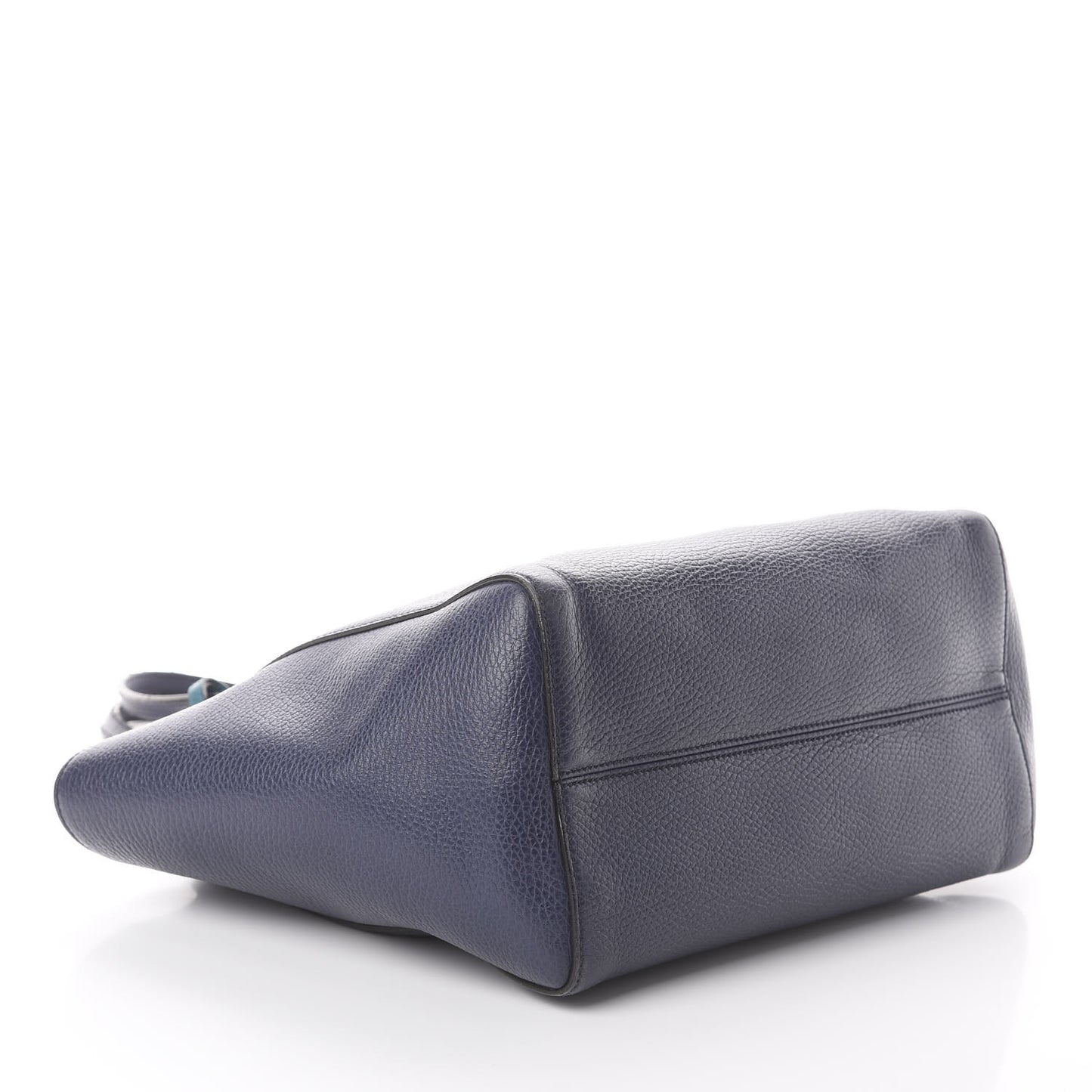 Dollar Calfskin Small Swing Tote Classic Marine Deep Cobalt
