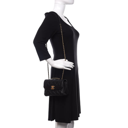 Chanel Lambskin Quilted Small Coco Vintage Flap Black 2 of 12
