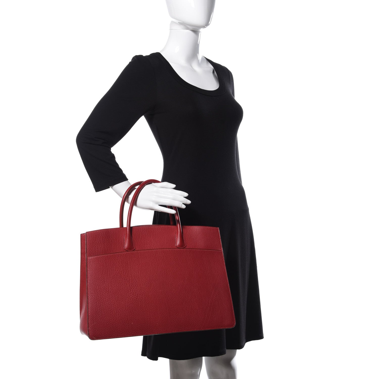 Hermes Togo White Bus 40 Rouge Casaque 2 of 9