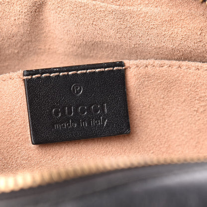 Gucci Calfskin Matelasse Small GG Marmont Chain Shoulder Bag Black 6 of 10