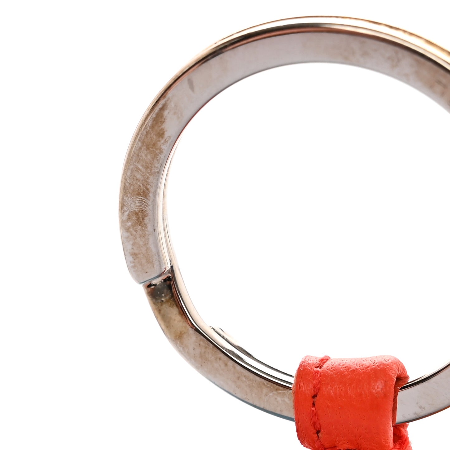 Lambskin Carmen Uno-Dos Key Holder Celeste Orange Poppy