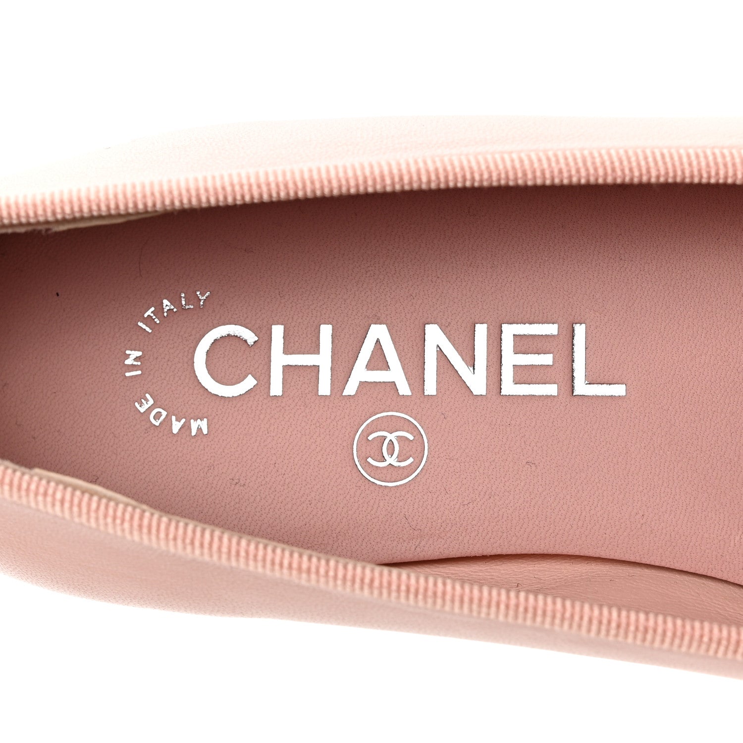 Chanel Lambskin Cap Toe CC Ballerina Flats 36.5 Light Pink Dark Pink 6 of 9