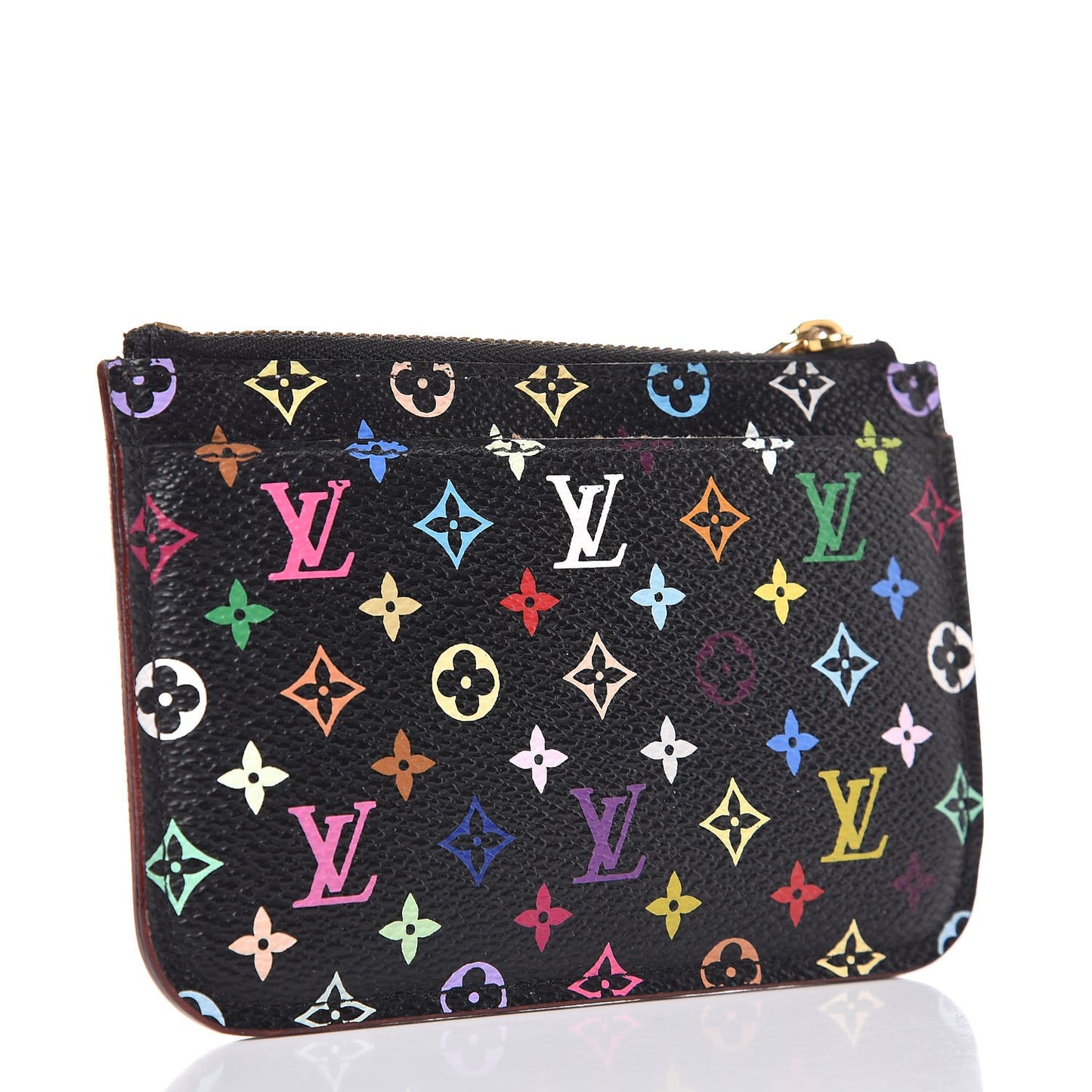 Monogram Multicolor Key Pouch Black Violet