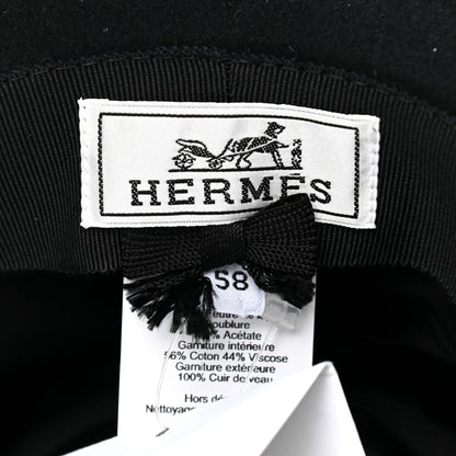 Hermes Felt Chapeau Duke Hat 58 Black 8 of 9