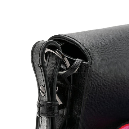 Off-White Saffiano Striped Mini Diag Binder Clip Bag Black White Indus 11 of 11