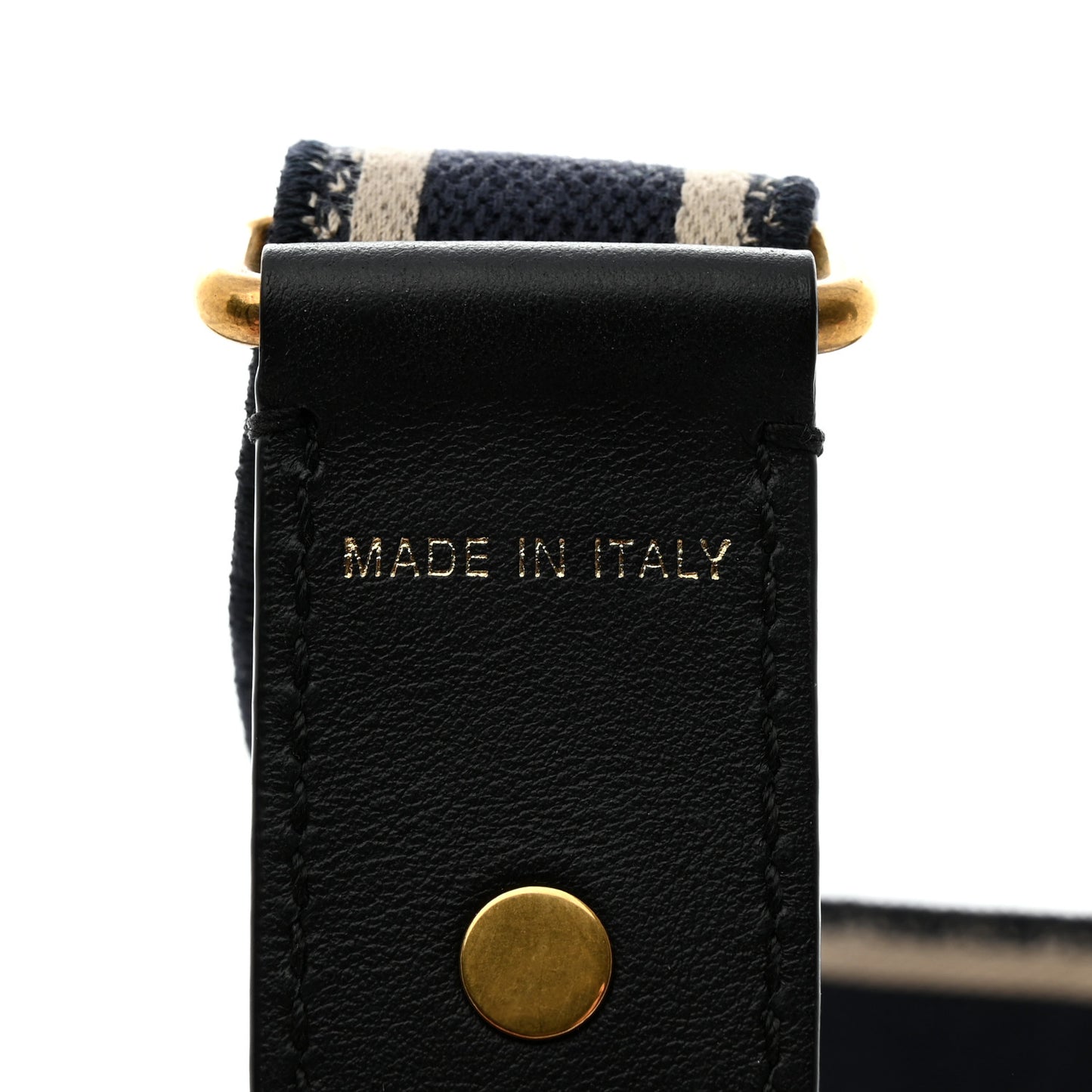 Canvas Embroidered Shoulder Strap Blue