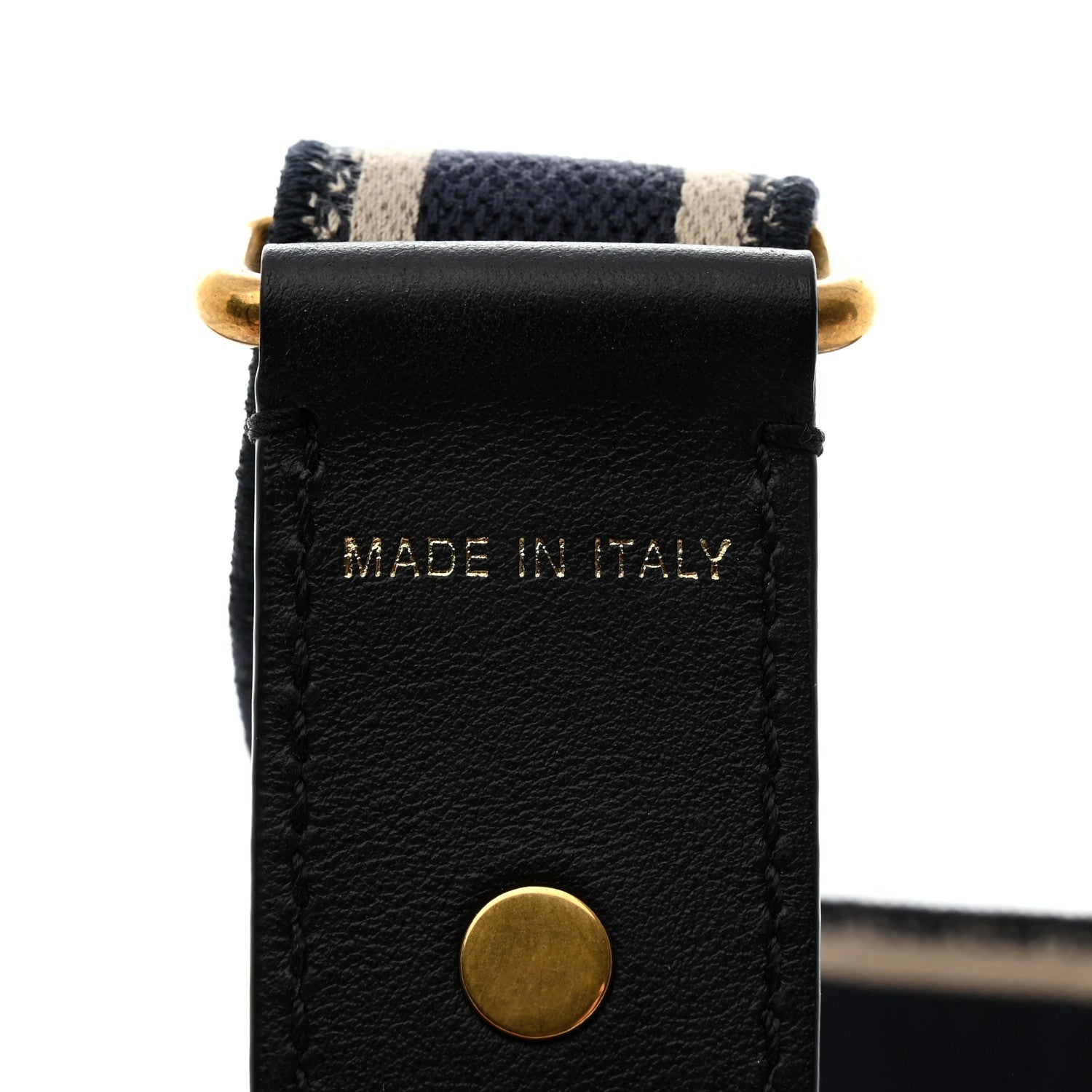 Christian Dior Canvas Embroidered Shoulder Strap Blue 4 of 5