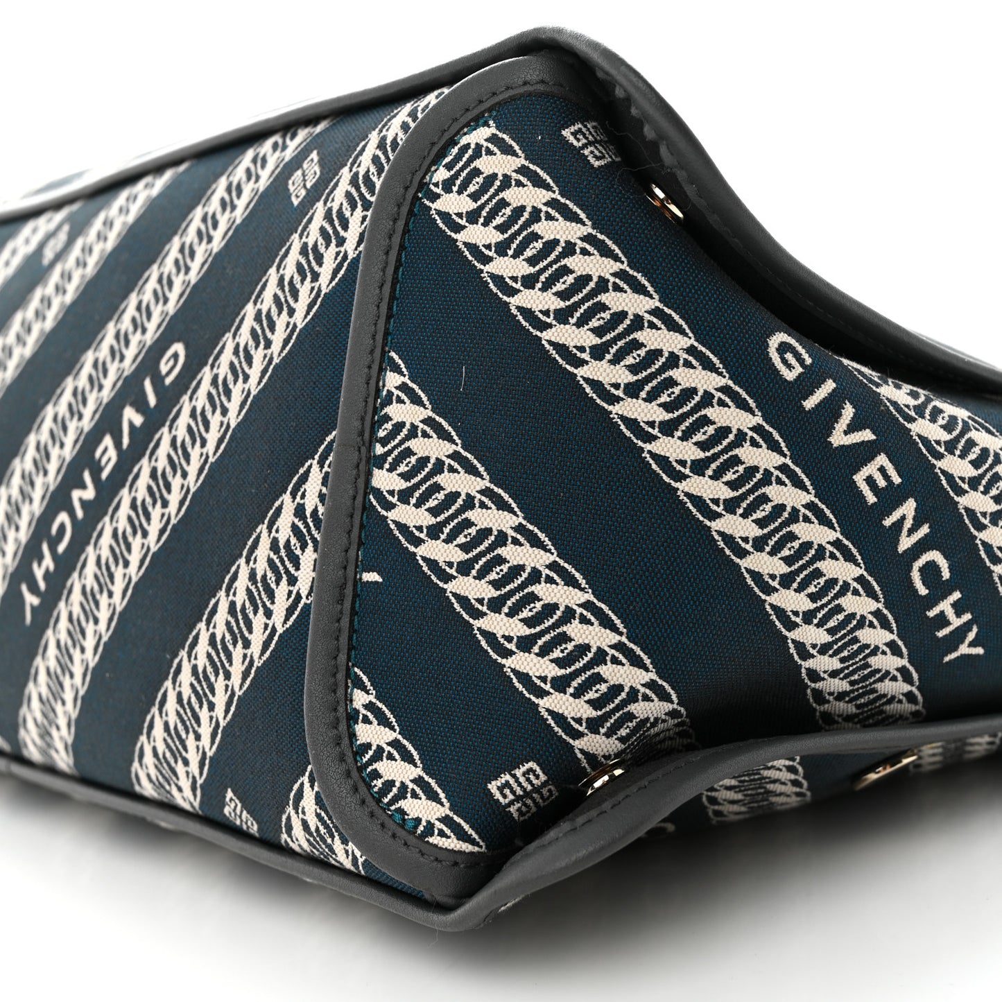 Canvas Jacquard Medium Bond Tote Oil Blue