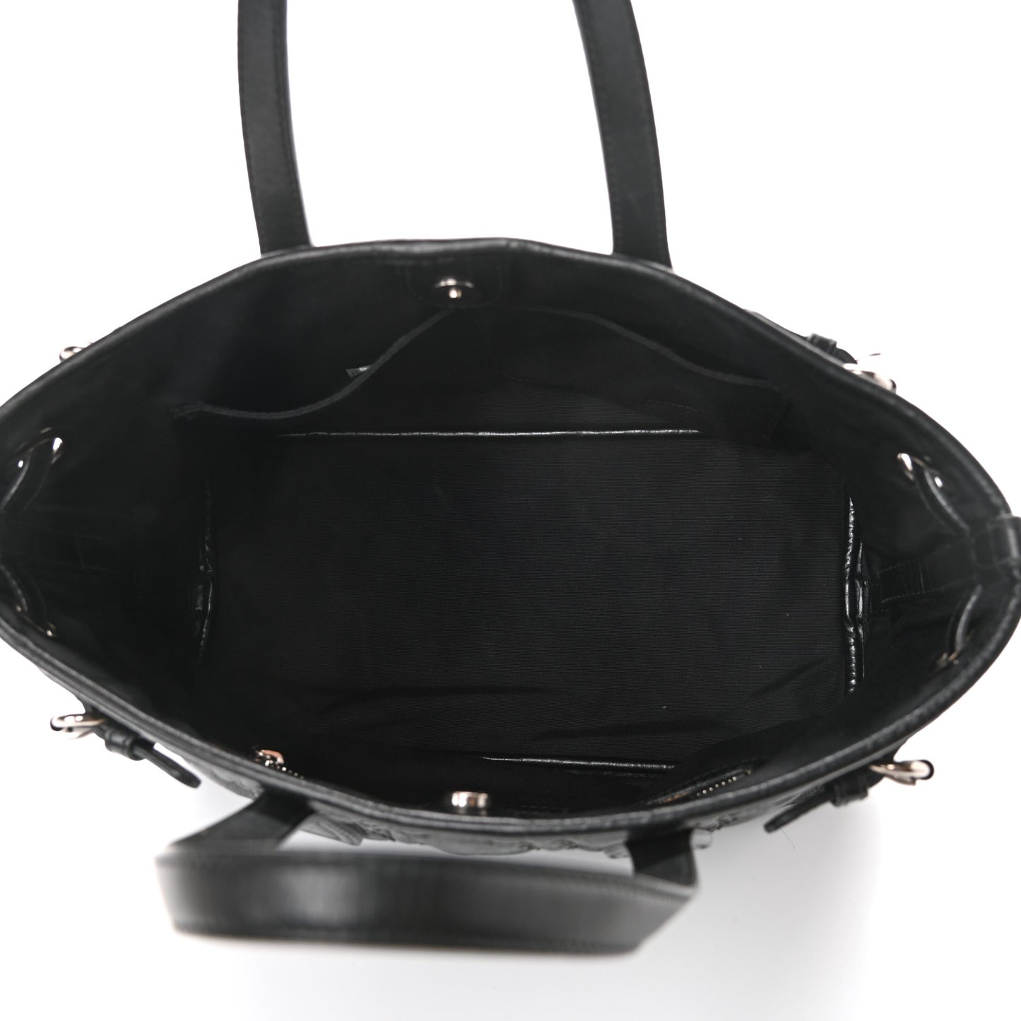 Coated Canvas Cannage Mini Panarea Tote Black