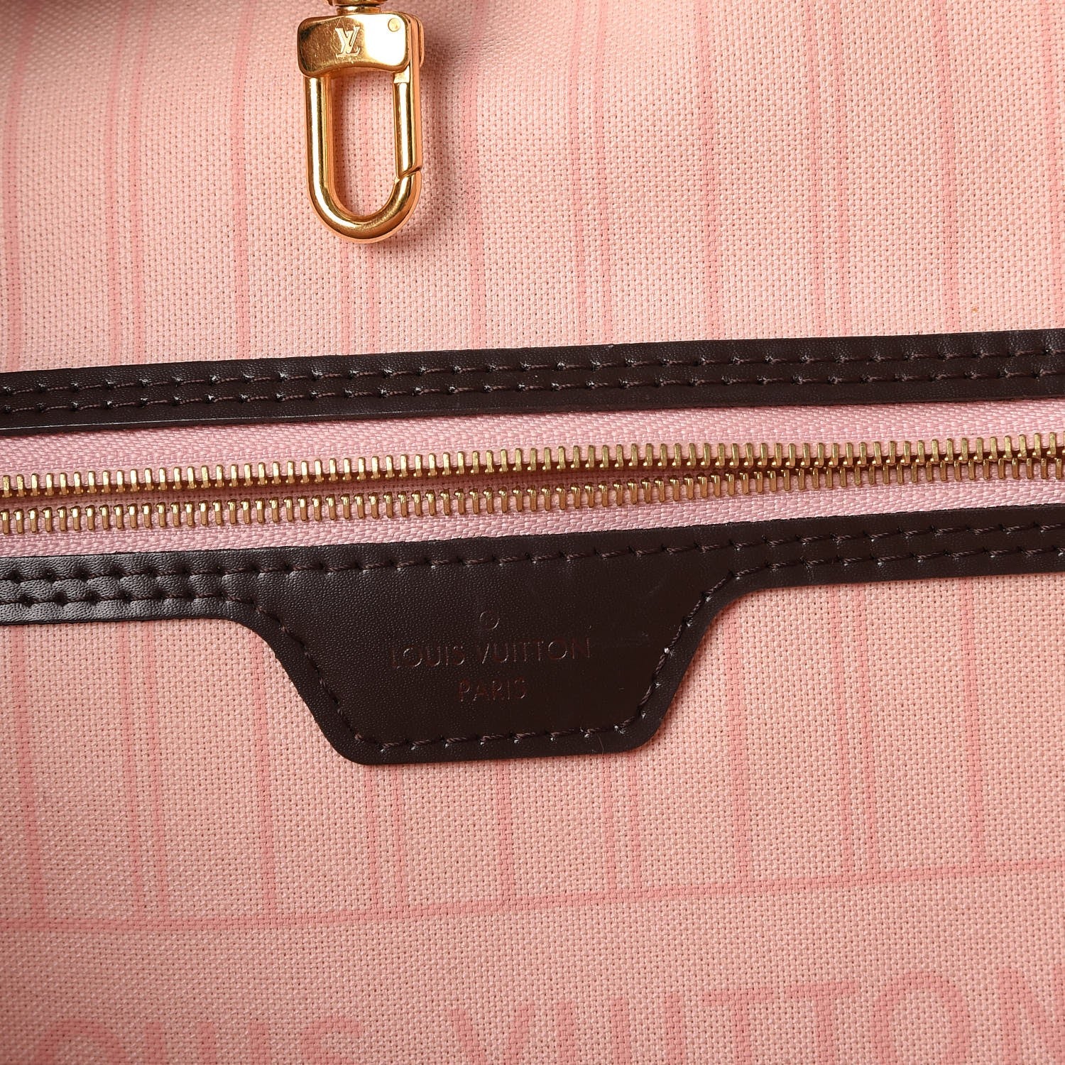 Louis Vuitton Damier Ebene Neo Neverfull MM Rose Ballerine 9 of 10
