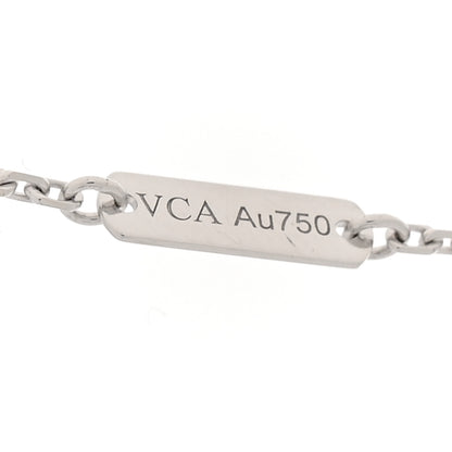 Van Cleef & Arpels 18K White Gold Diamond Vintage Alhambra Pendant Necklace 5 of 7