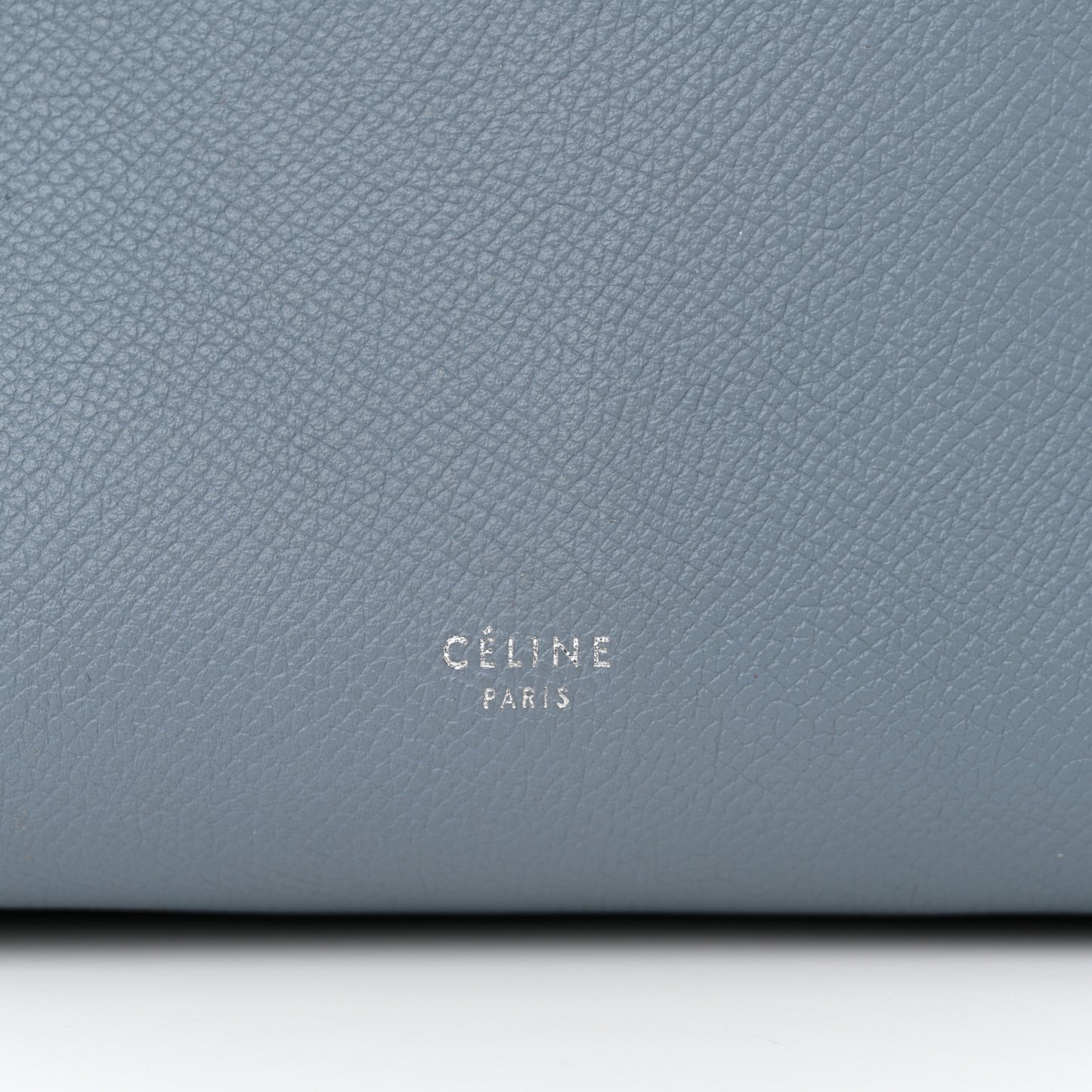 Grained Calfskin Micro Belt Bag Washed Blue