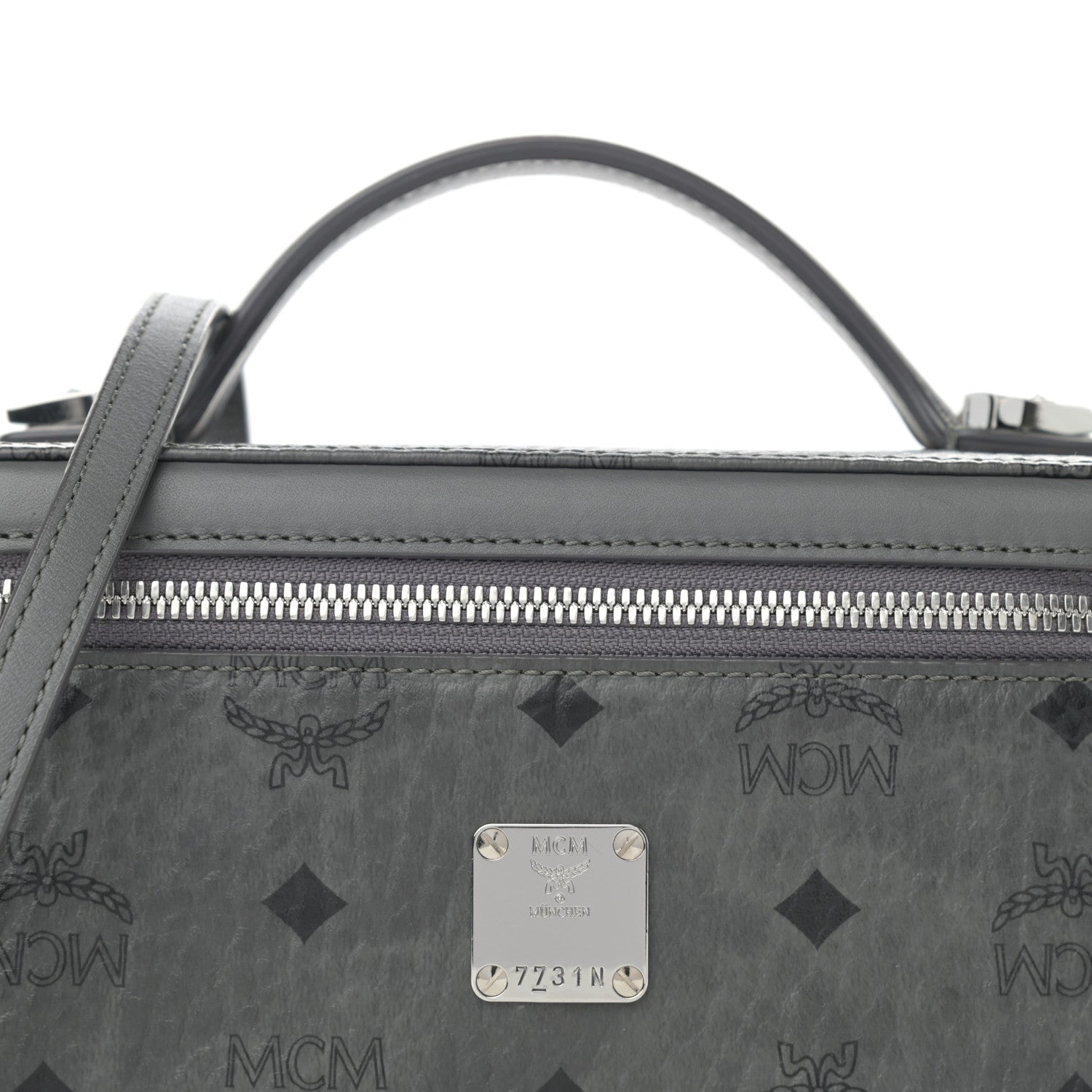 MCM Visetos Vanity Case Grey 7 of 9