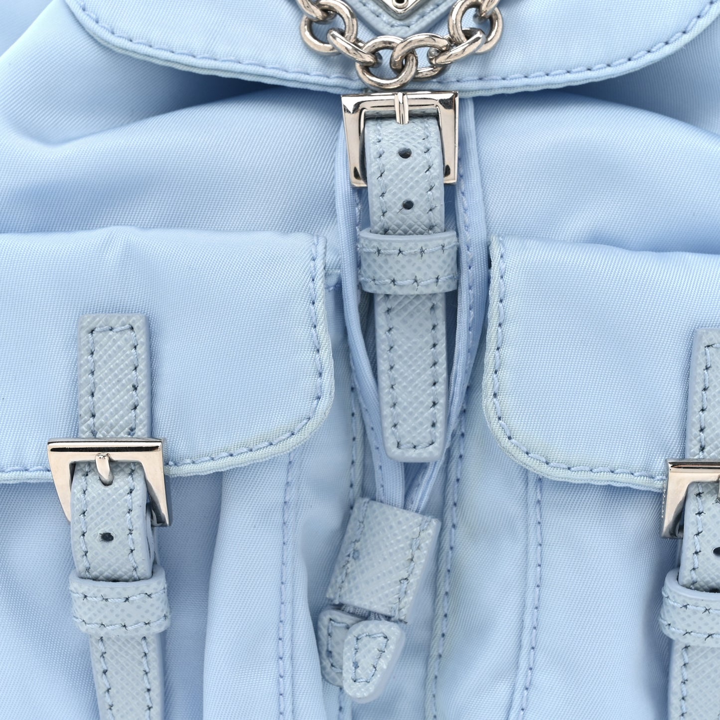 Nylon Vela Mini Crossbody Backpack Light Blue