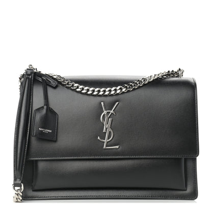 Saint Laurent Calfskin Large Monogram Sunset Black 1 of 10