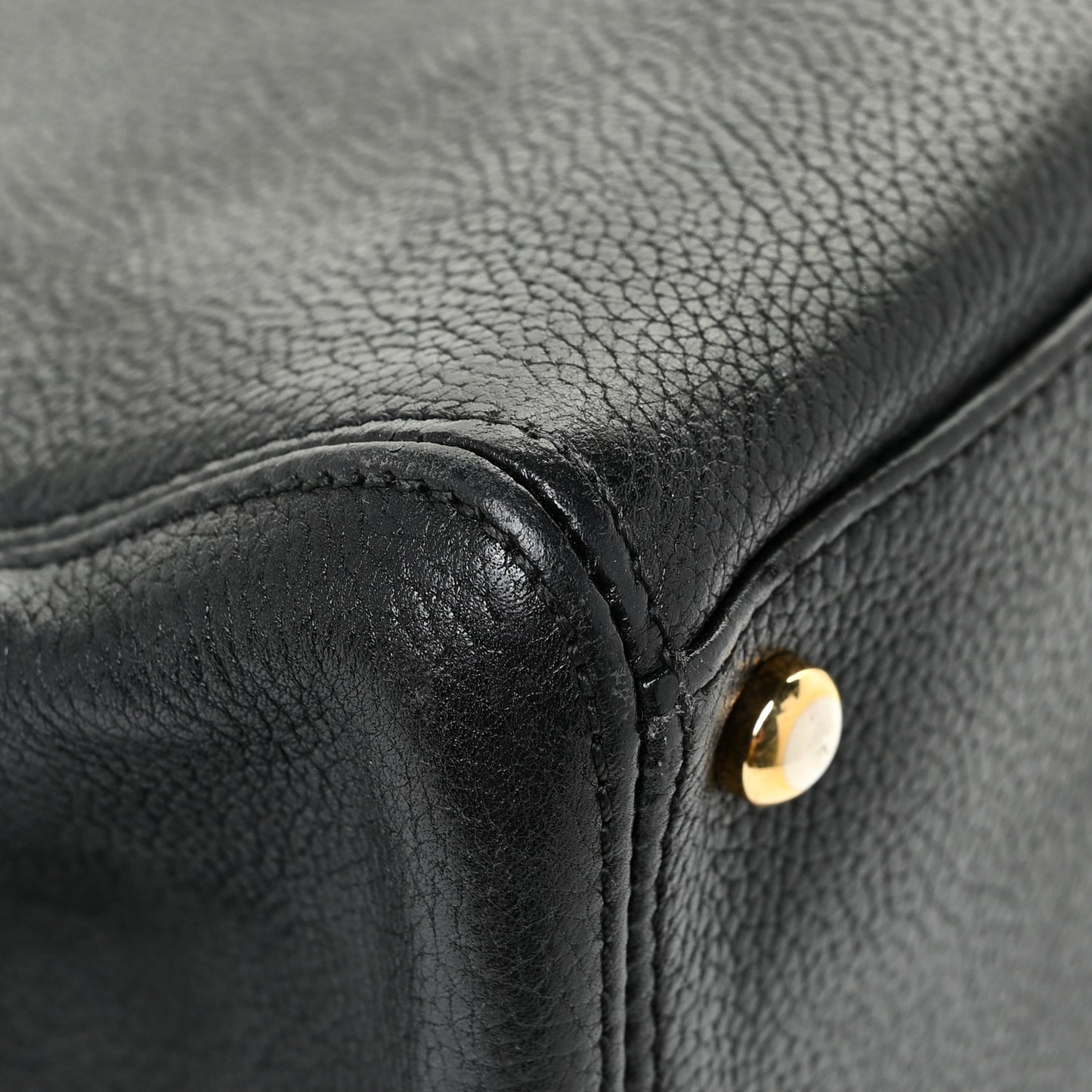 Calfskin Cerf Executive Shopper Tote Black