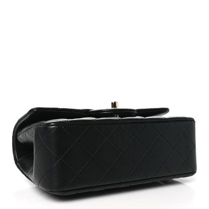 Chanel Lambskin Quilted Mini Top Handle Rectangular Flap Black 4 of 10