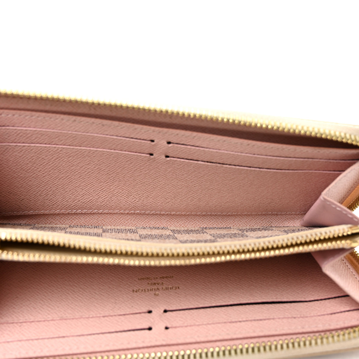 Louis Vuitton Damier Azur Clemence Wallet Rose Ballerine 5 of 10