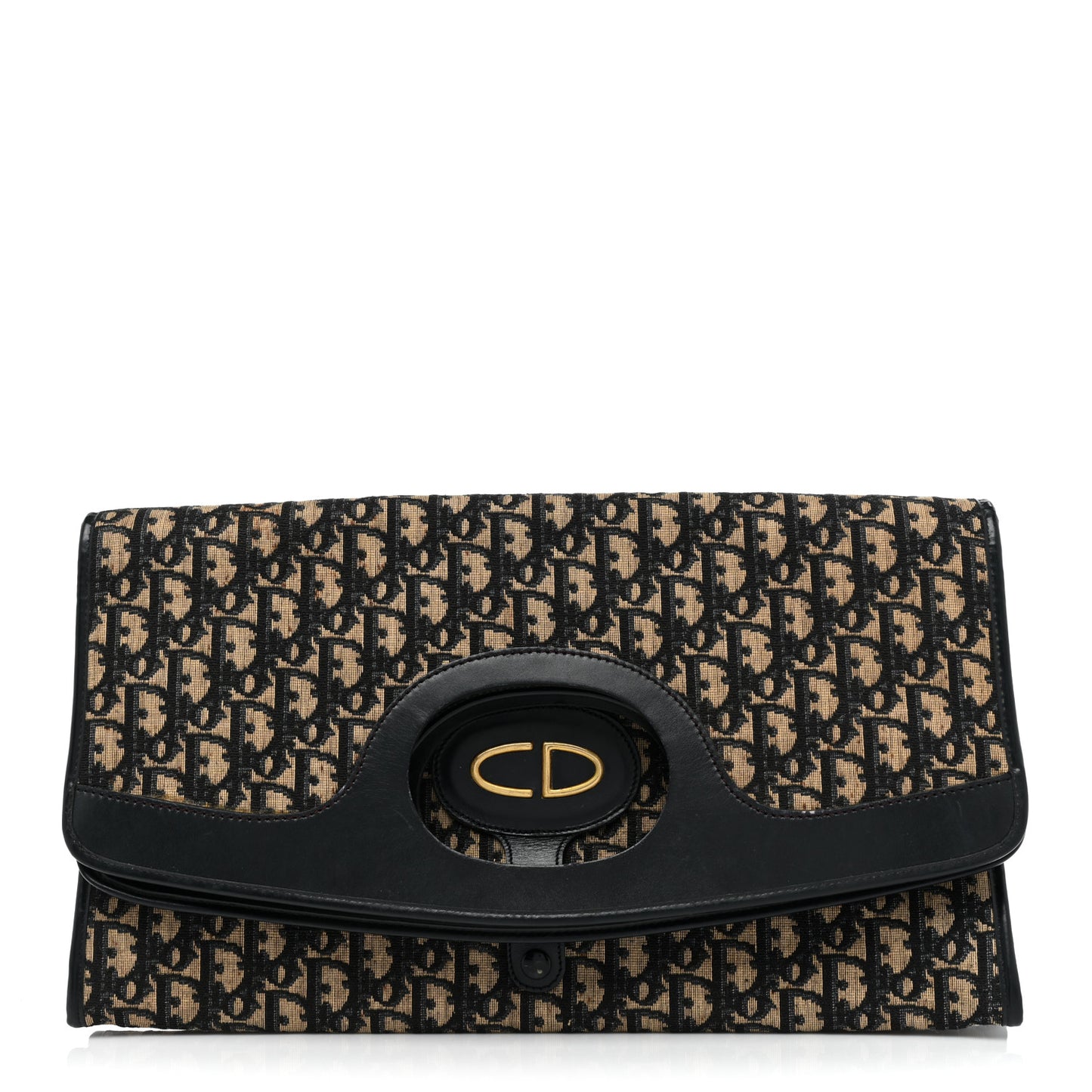 Oblique Fold Over Clutch Blue