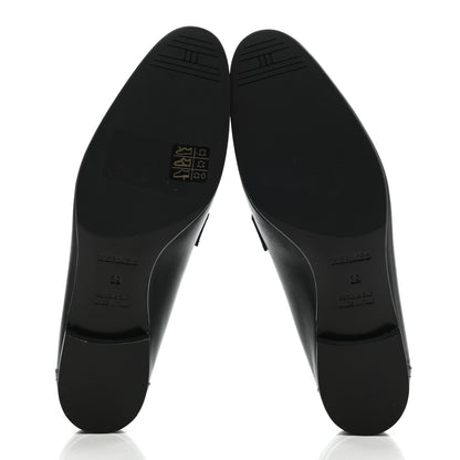 Hermes Calfskin Womens Paris Loafers 39 Black White 5 of 7