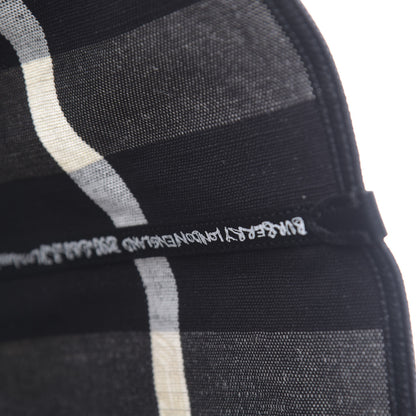 Burberry Coated Canvas Mega Check Medium Doodle Tote Black White 6 of 9