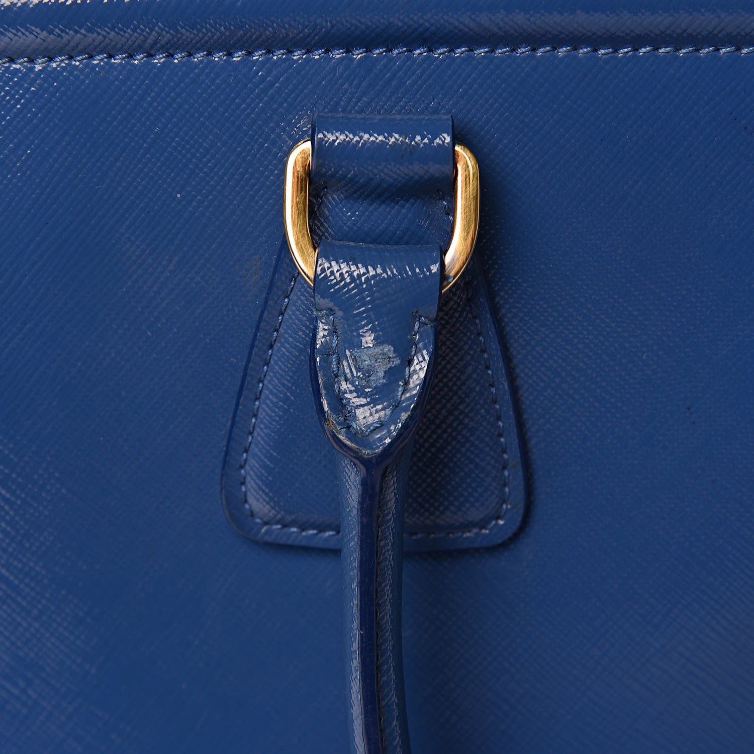 Prada Saffiano Vernice Shopping Tote Azzurro 8 of 26