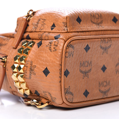 MCM Visetos Side Stud X-Mini Stark Backpack Cognac 8 of 10