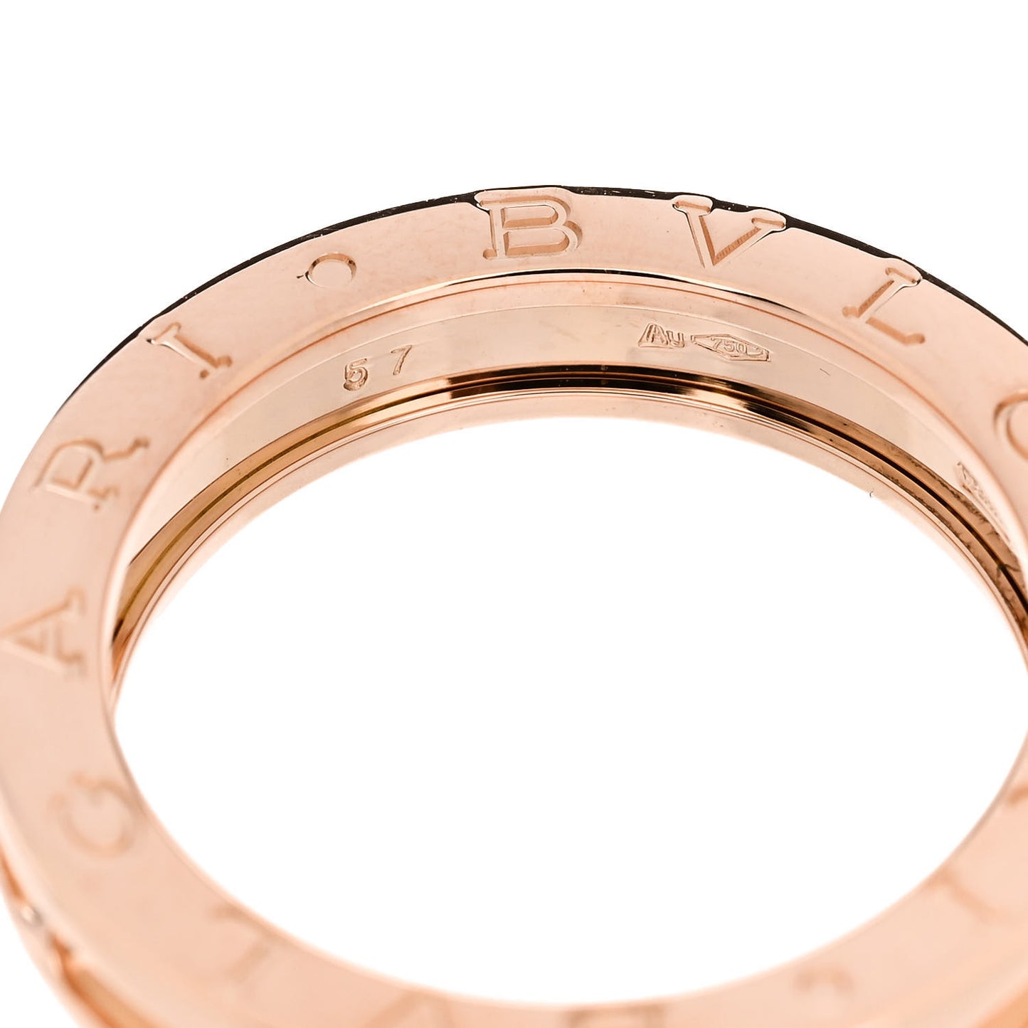 18K Rose Gold B.Zero1 One-Band Ring 57 8