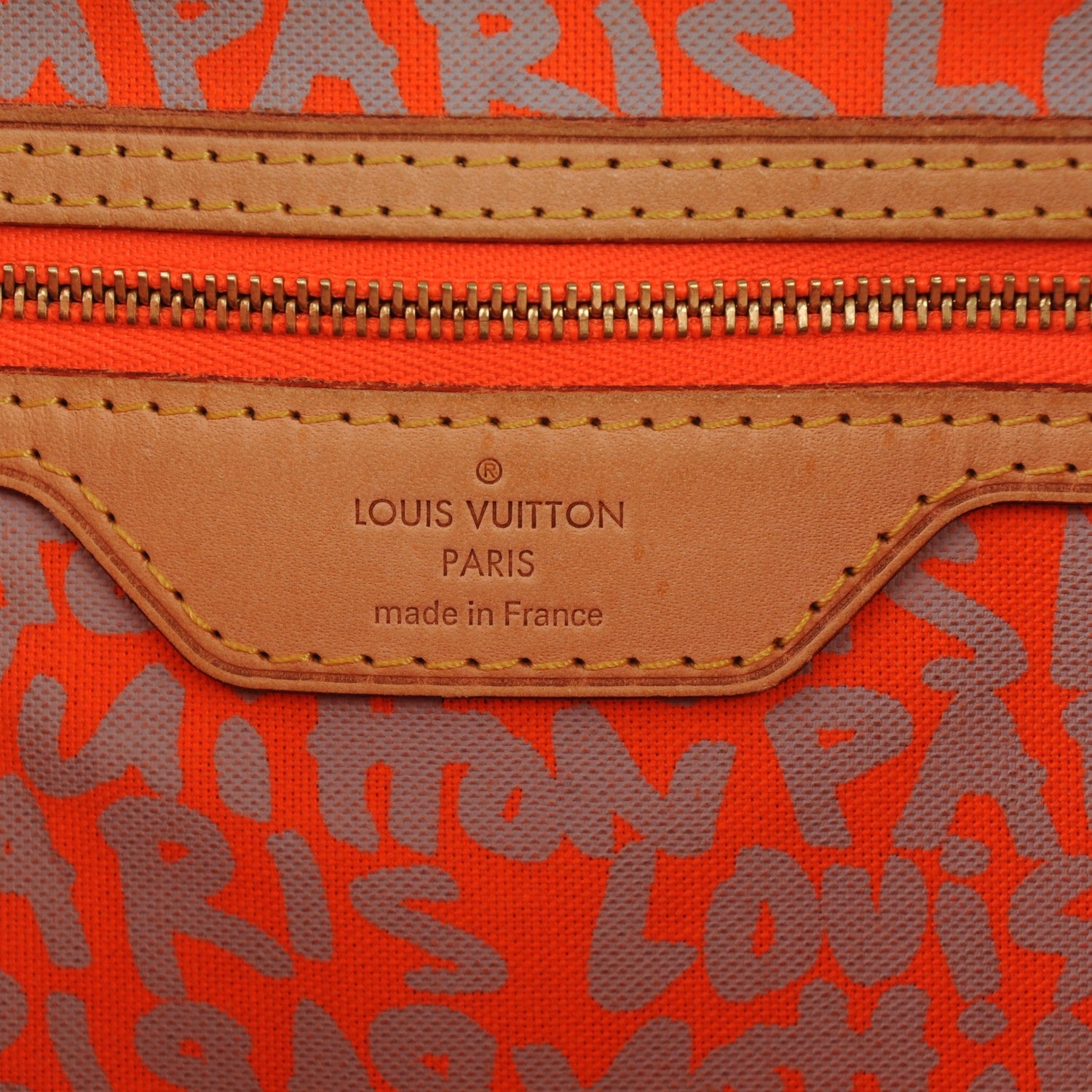 Louis Vuitton Monogram Graffiti Neverfull GM Orange 6 of 10