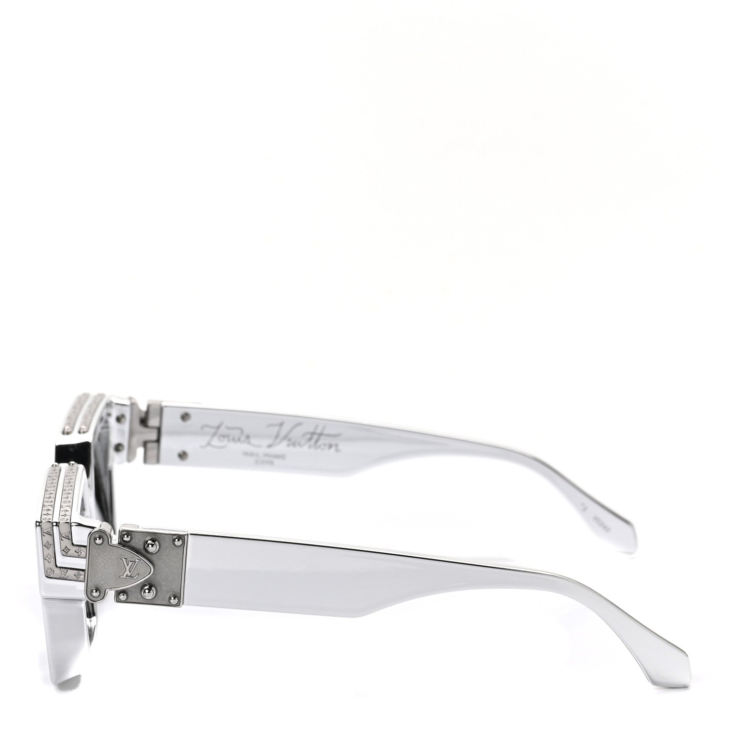 Louis Vuitton Acetate 1.1 Millionaires Z1401W Sunglasses Silver 3 of 7